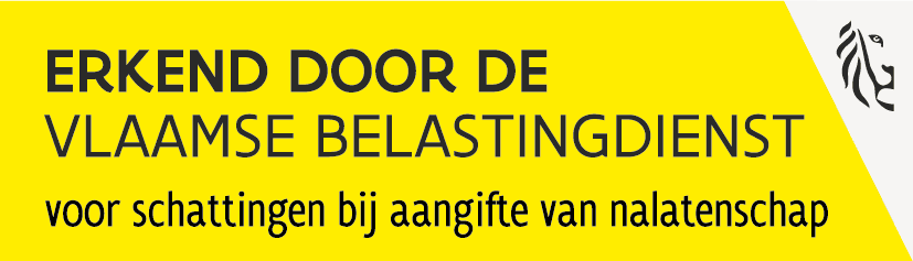 Erkend door de Vlaamse Belastingdienst voor schattingen bij aangifte van nalatenschap